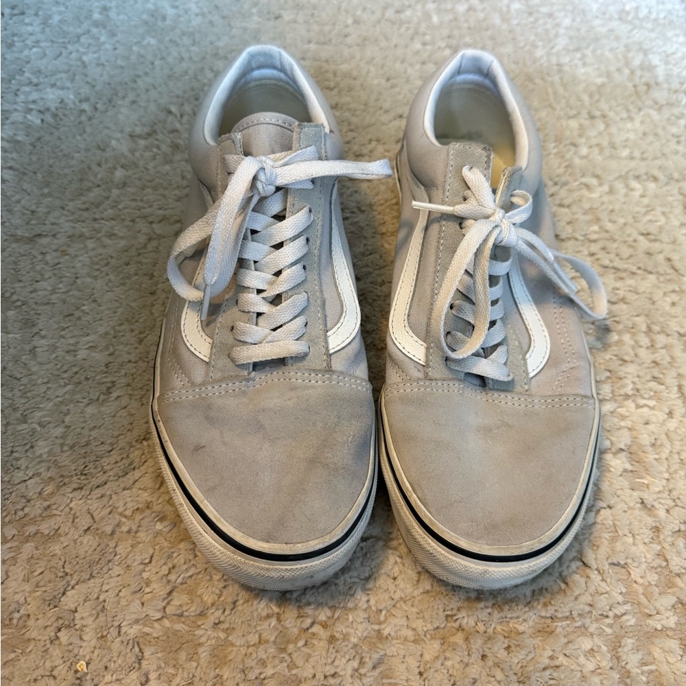 Vans Gray and White Old Skool Sneakers